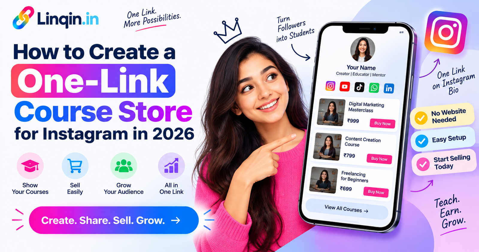 How to Create a One-Link Course Store for Instagram in 2026