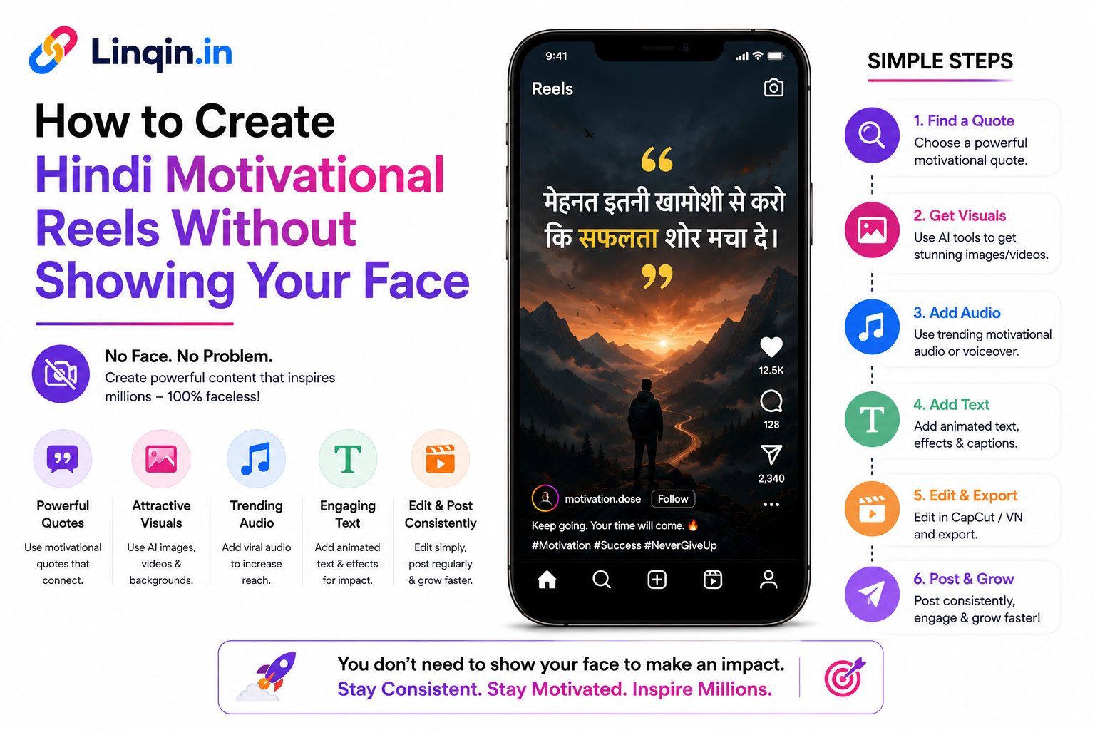 How to Create Hindi Motivational Reels Without Showing Your Face