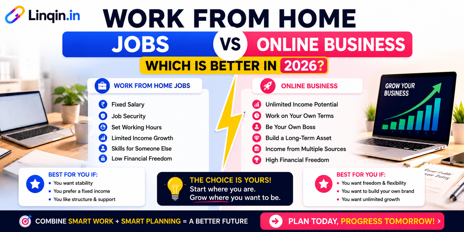 Work From Home Jobs vs Online Business — Which Is Better in 2026?