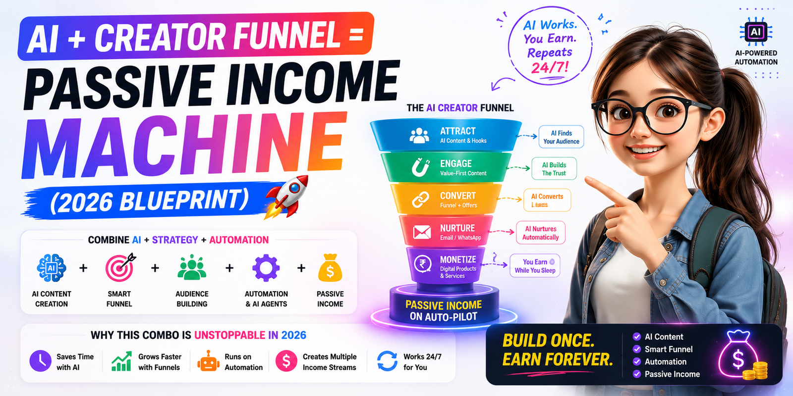 AI + Creator Funnel = Passive Income Machine (2026 Blueprint)