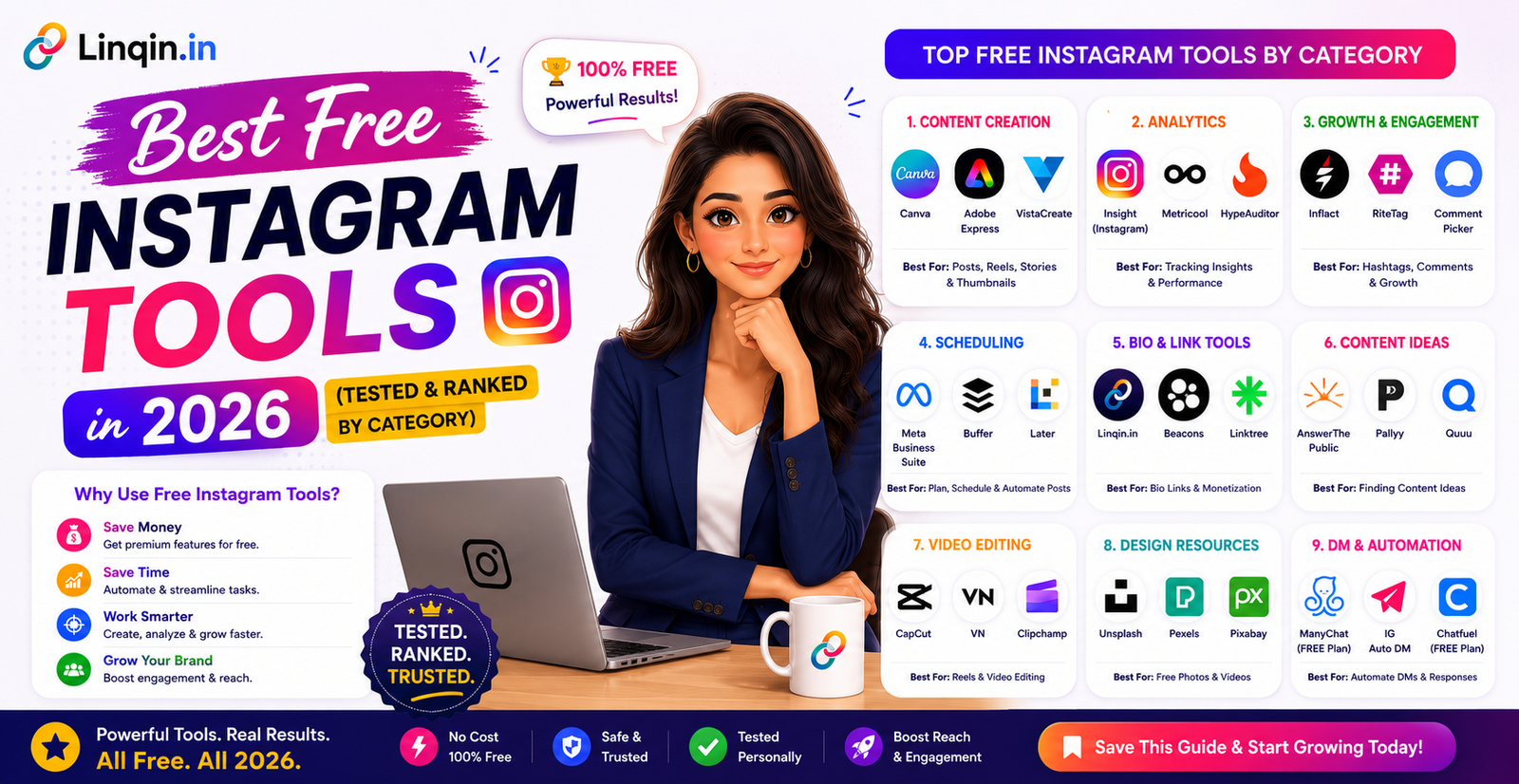 Best Free Instagram Tools in 2026 (Tested & Ranked by Category)