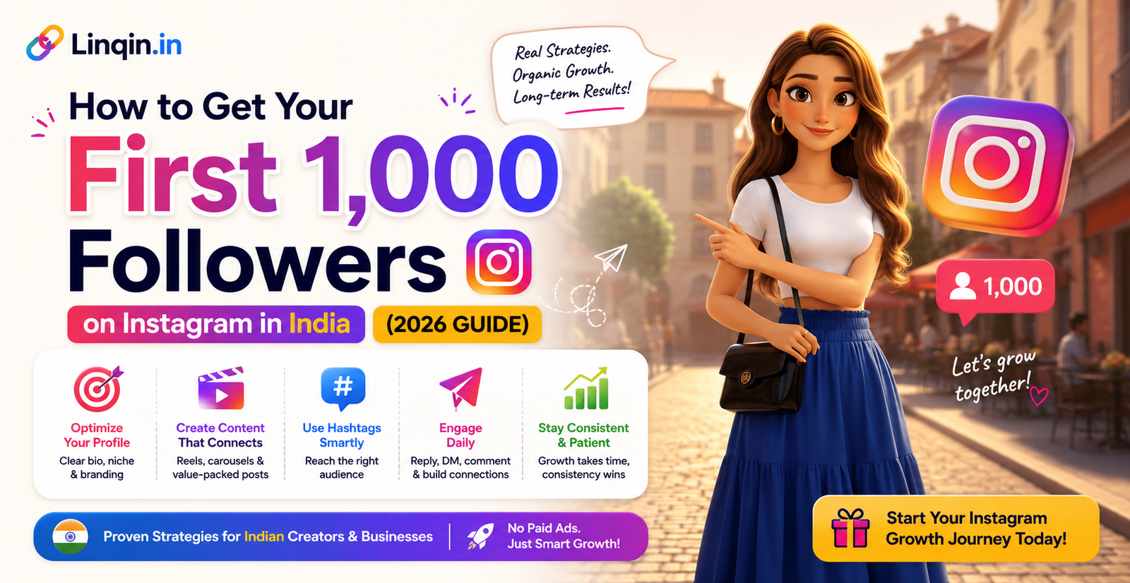 How to Get Your First 1,000 Followers on Instagram in India (2026 Guide)