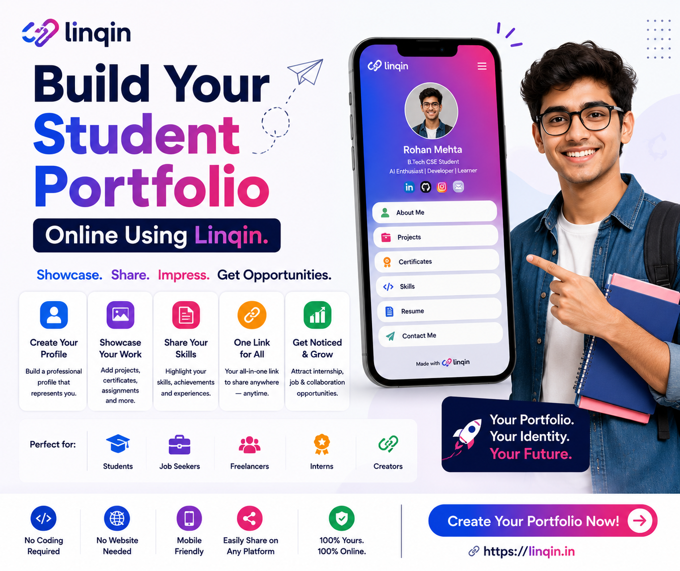 Build Your Student Portfolio Online Using Linqin (2026 Guide)