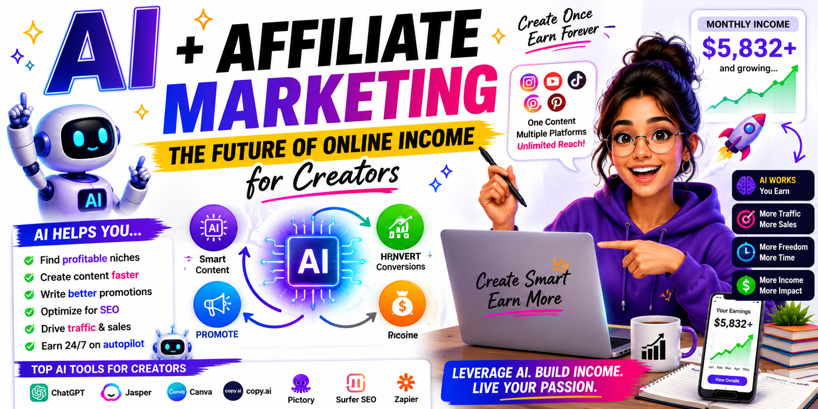 AI + Affiliate Marketing: The Future of Online Income for Creators