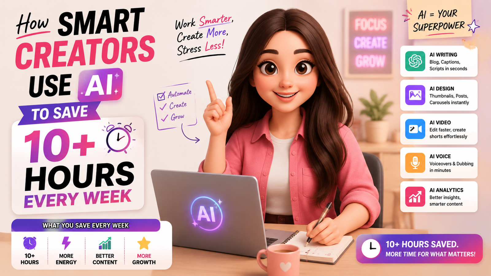 How Smart Creators Use AI to Save 10+ Hours Every Week