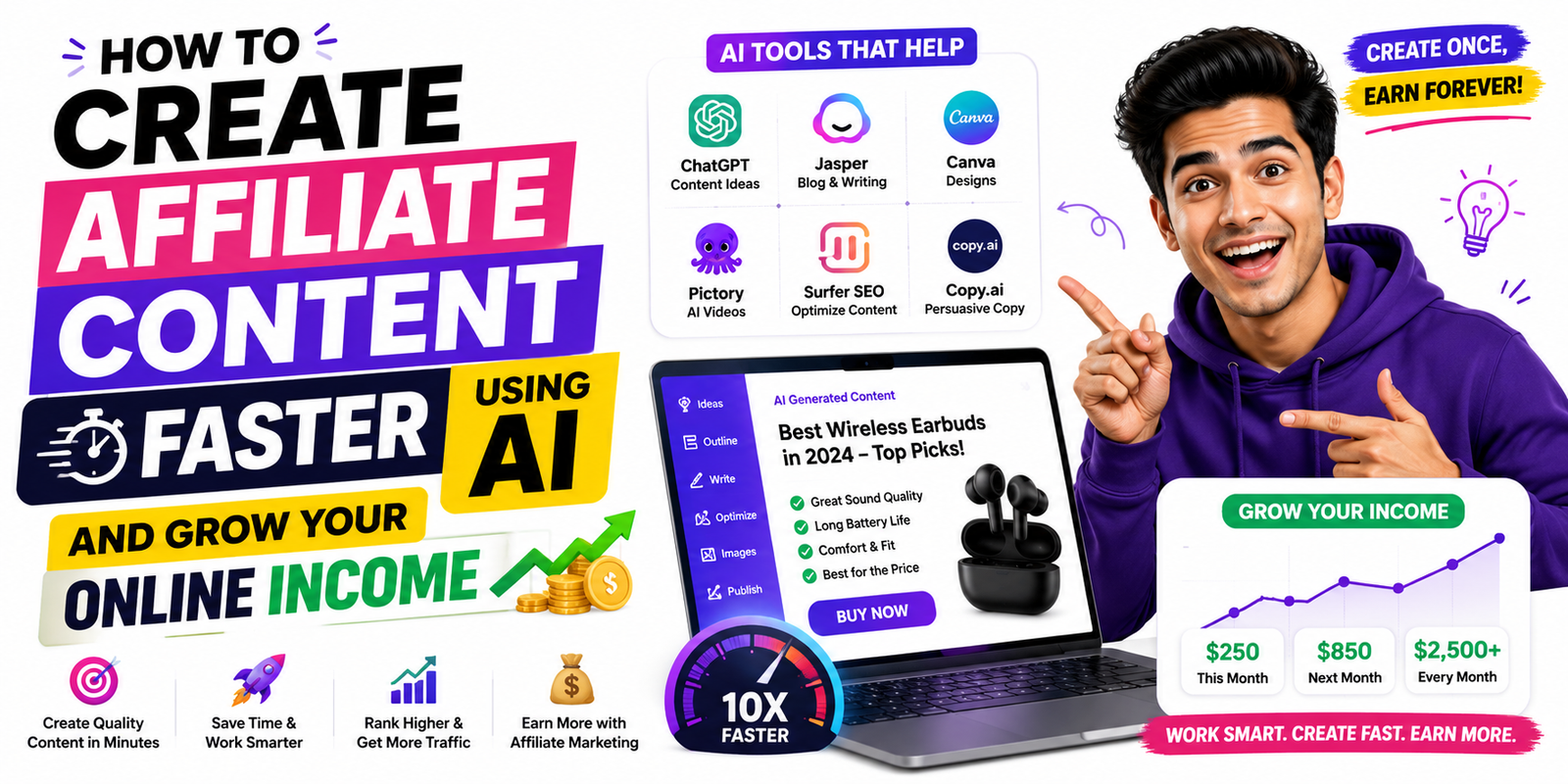 How to Create Affiliate Content Faster Using AI and Grow Your Online Income