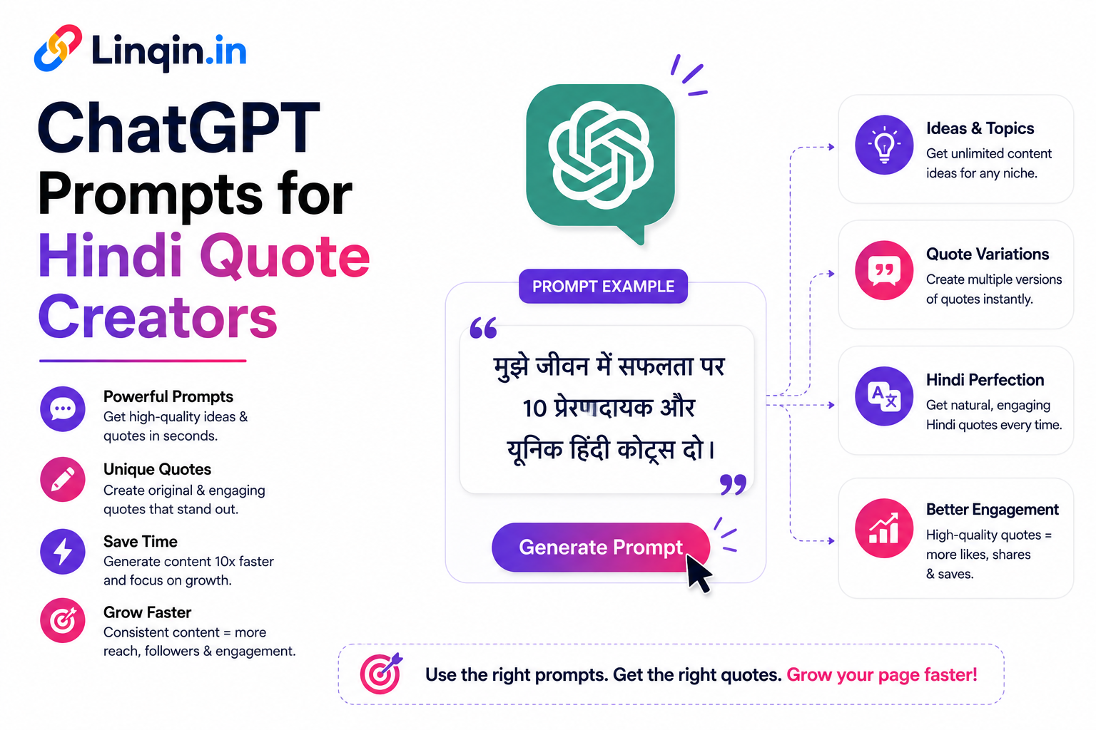 ChatGPT Prompts for Hindi Quote Creators: 50+ AI Prompts for Instagram
