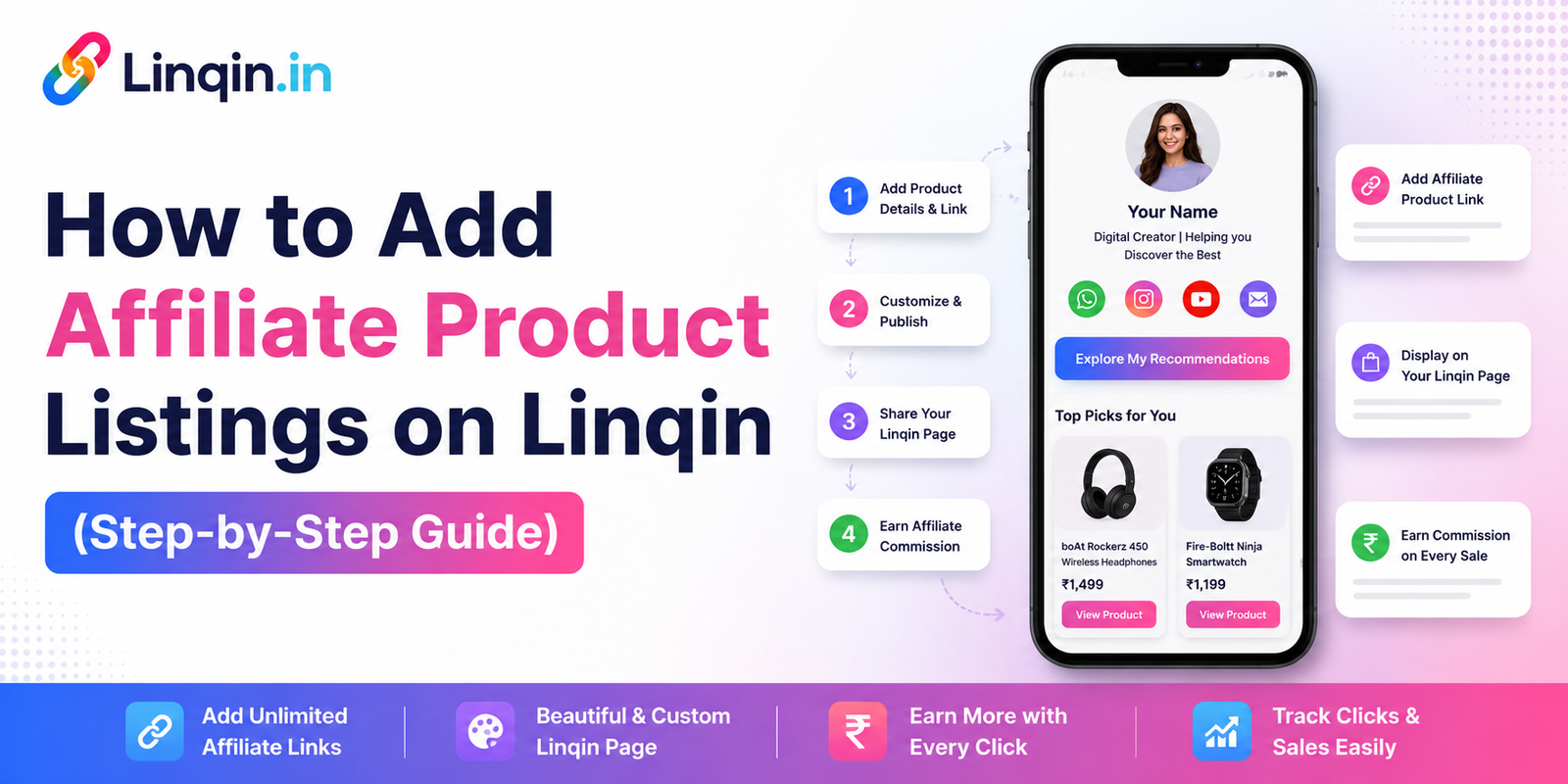 How to Add Affiliate Product Listings on Linqin (Step-by-Step Guide)