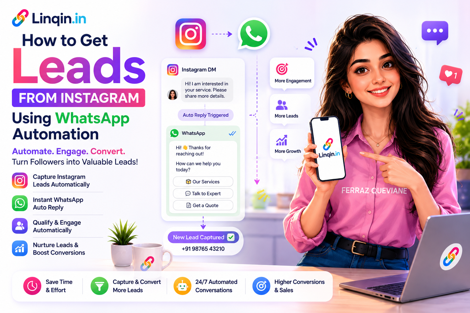 How to Get Leads from Instagram Using WhatsApp Automation