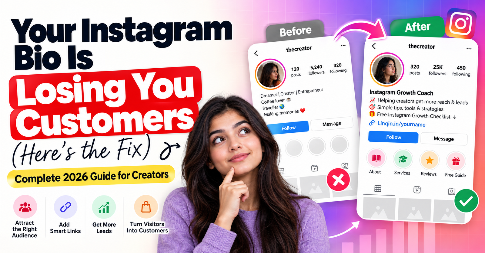 Your Instagram Bio Is Losing You Customers (Here's the Fix) | Complete 2026 Guide for Creators