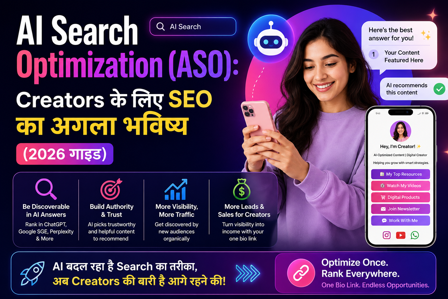 AI Search Optimization (ASO): Creators के लिए SEO का अगला भविष्य (2026 गाइड)