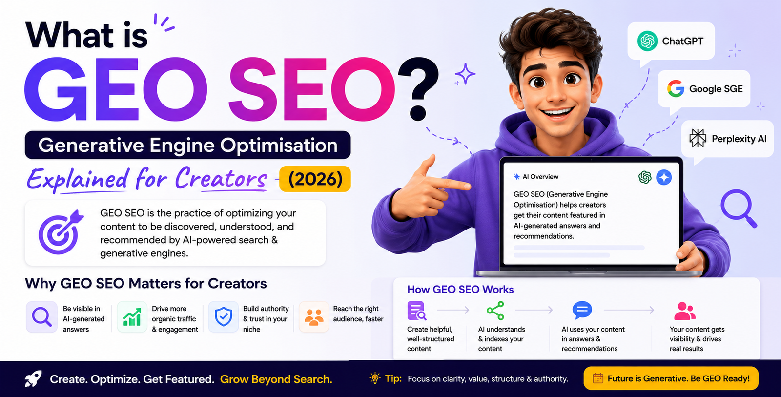 What is GEO SEO? Generative Engine Optimisation Explained for Creators (2026)