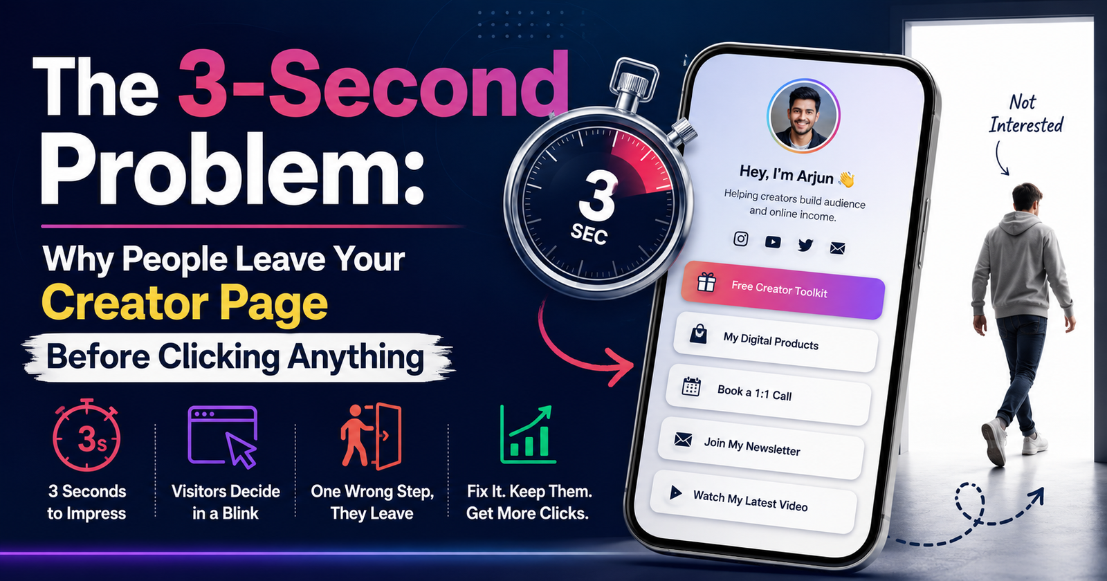 The 3-Second Problem: Why People Leave Your Creator Page Before Clicking Anything