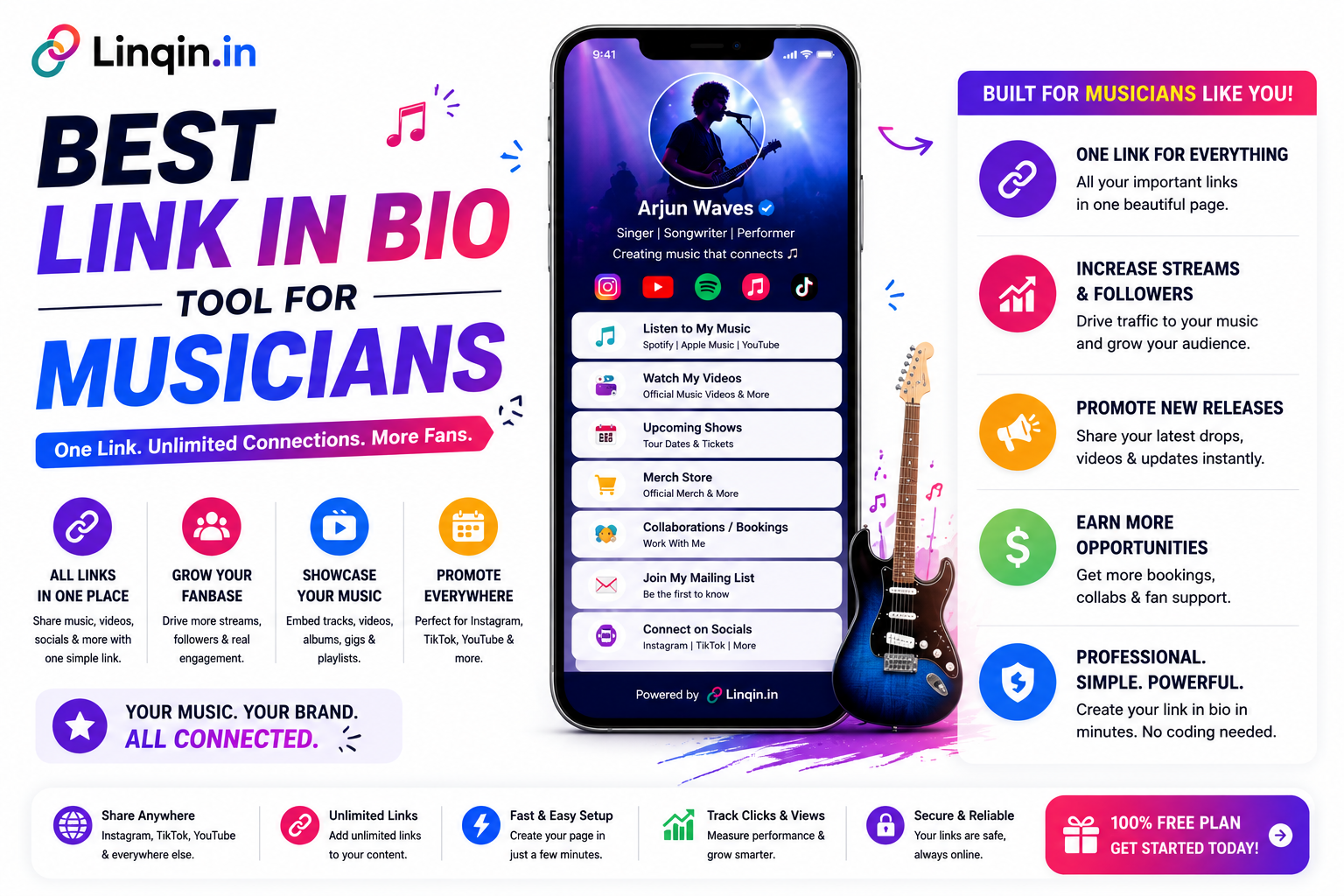 Best Link in Bio Tool for Musicians in 2026 (Ranked for Artists)