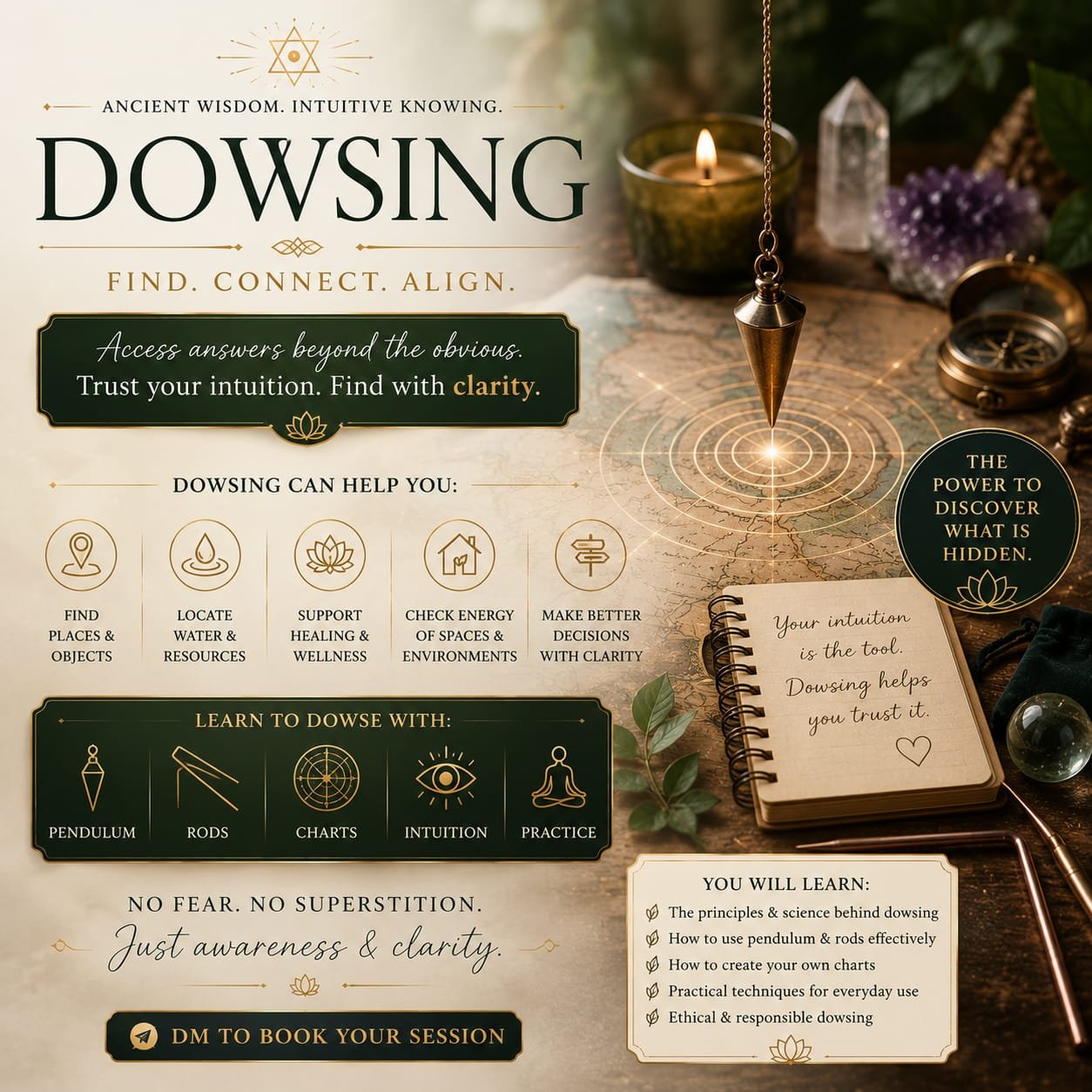 21 Hours Course - (Basic to Advance) Learn & Master - Ancient Tool Kit (Tarot + Numerioloy + Dowsing) with Certificate of Completion