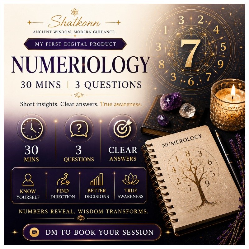 Numeriology Session : 30 Mins 3 Questions