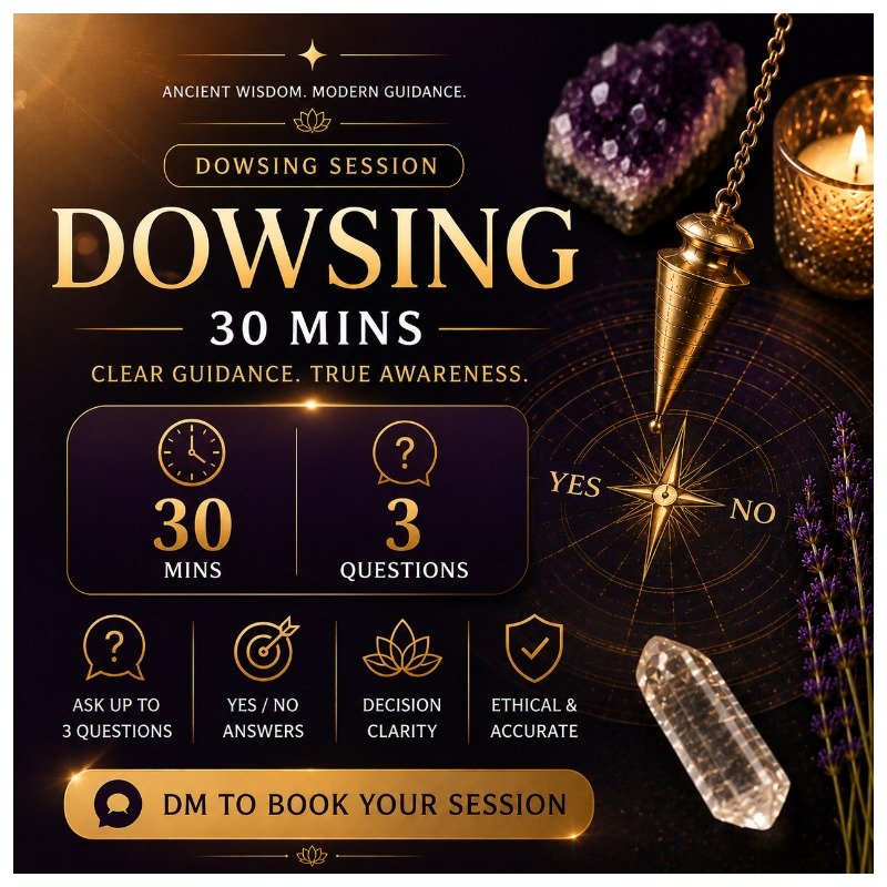 Dowsing Session with Angel Guidance- 30 Mins 3 Questions