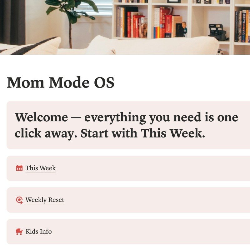 Mom Mode OS | Simple Weekly Planner with Video Tutorial