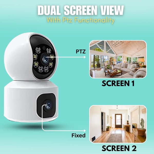 3 MP WiFi Home Security Camera – 360° PTZ Coverage | Color Night Vision | Smart Motion & Human Detection | 2-Way Talk