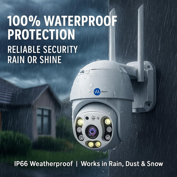 Smarthome Orange Fox 5MP WiFi PTZ Camera | Full HD Pan-Tilt CCTV with Two-Way Audio, Motion Detection, Color Night Vision, Waterproof, SD Card Support (Up to 128GB)