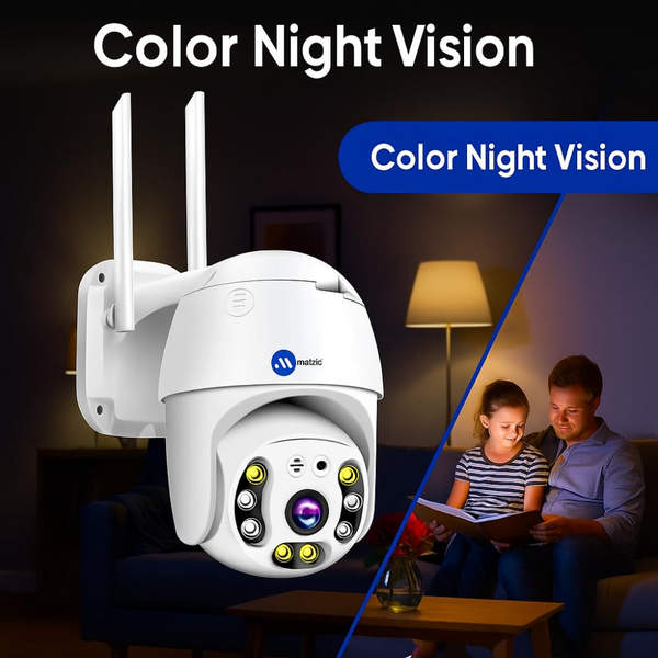 Smarthome Orange Fox 5MP WiFi PTZ Camera | Full HD Pan-Tilt CCTV with Two-Way Audio, Motion Detection, Color Night Vision, Waterproof, SD Card Support (Up to 128GB)