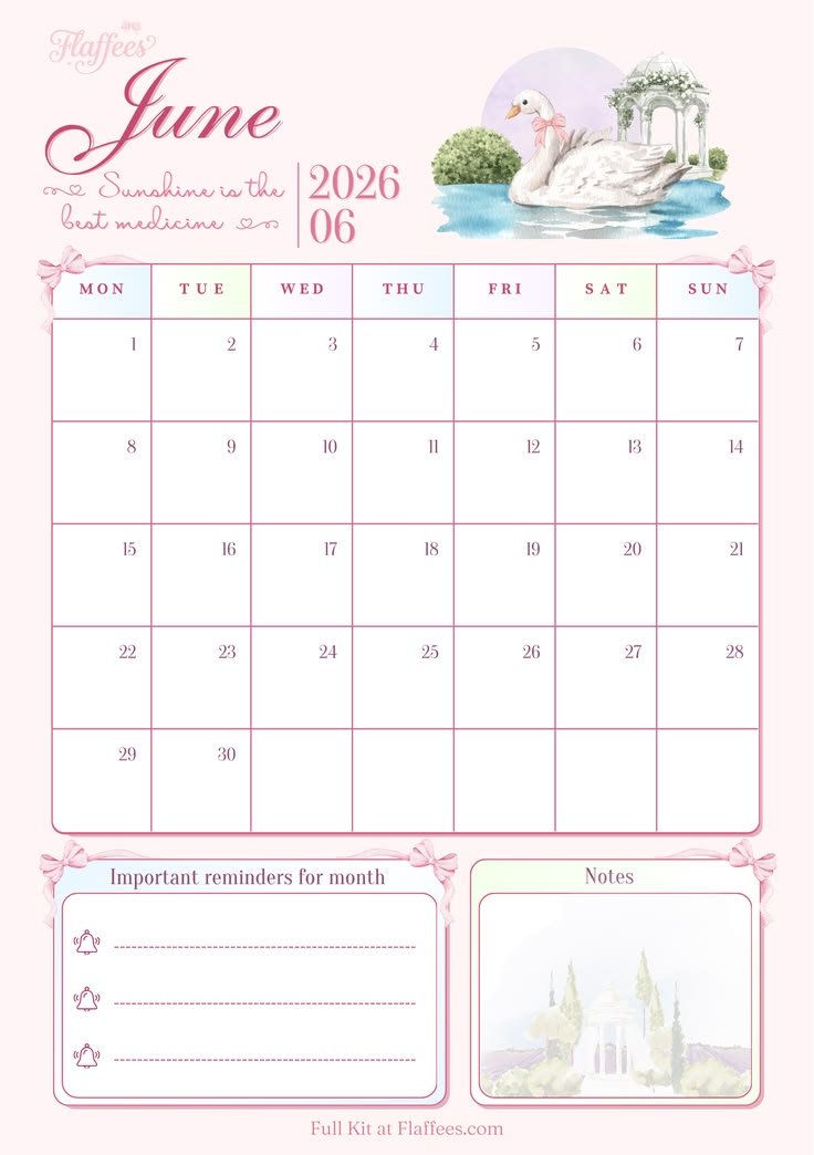 June 2026 planner