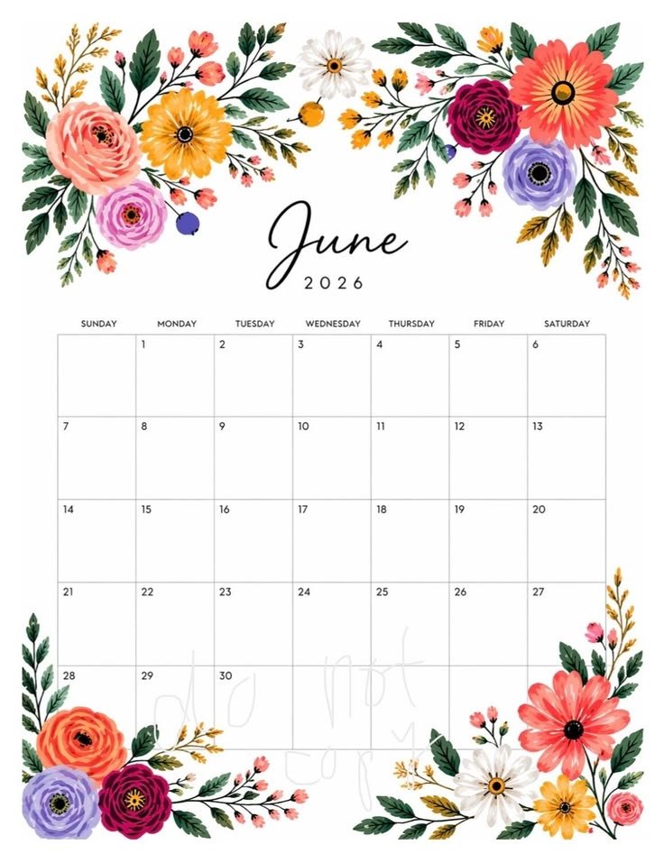 June 2026 planner